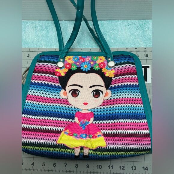 Colorful Graphic straw beach summerTote Bag - Picture 2 of 8